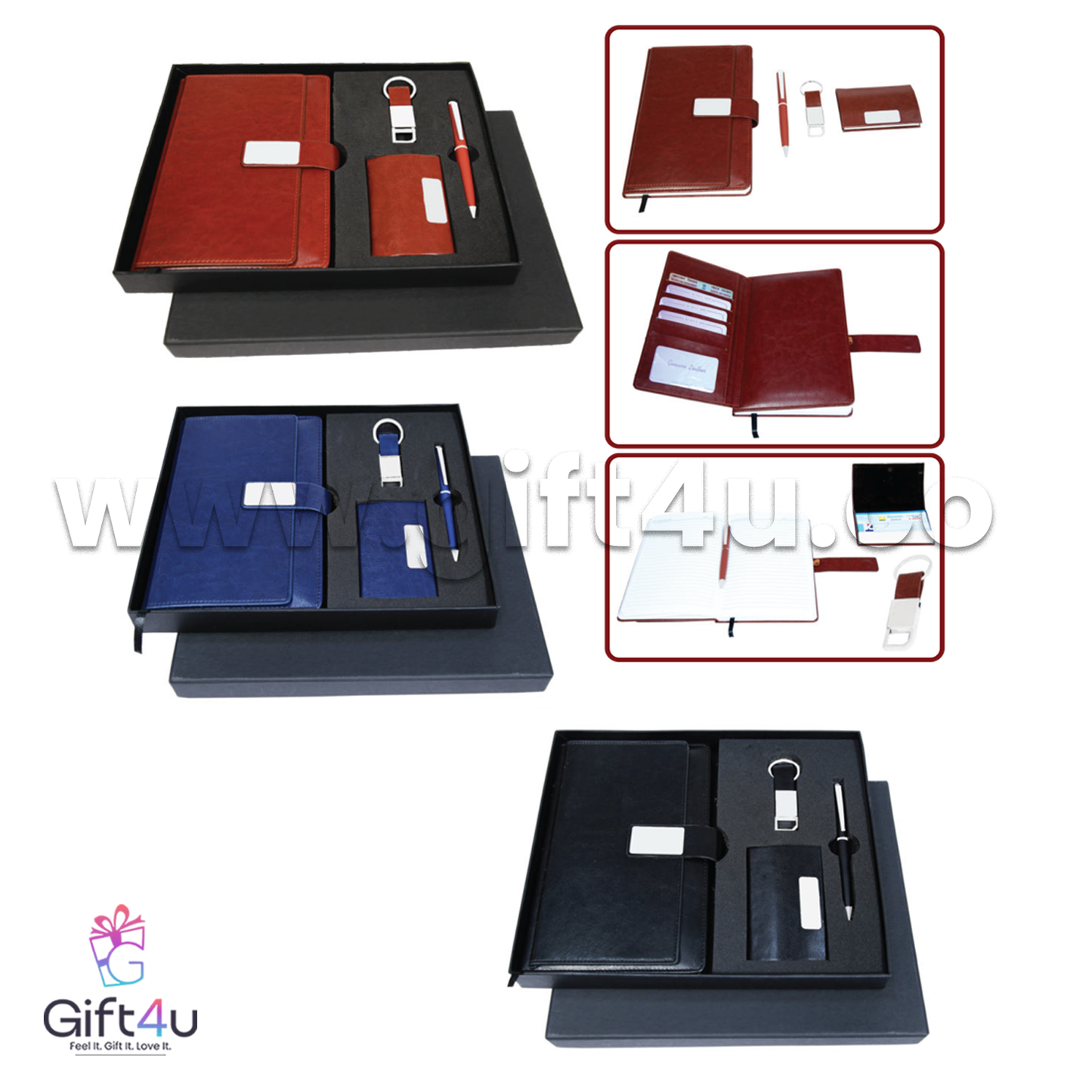 G4U GS602 Prestige Leather 4-in-1 Gift Set