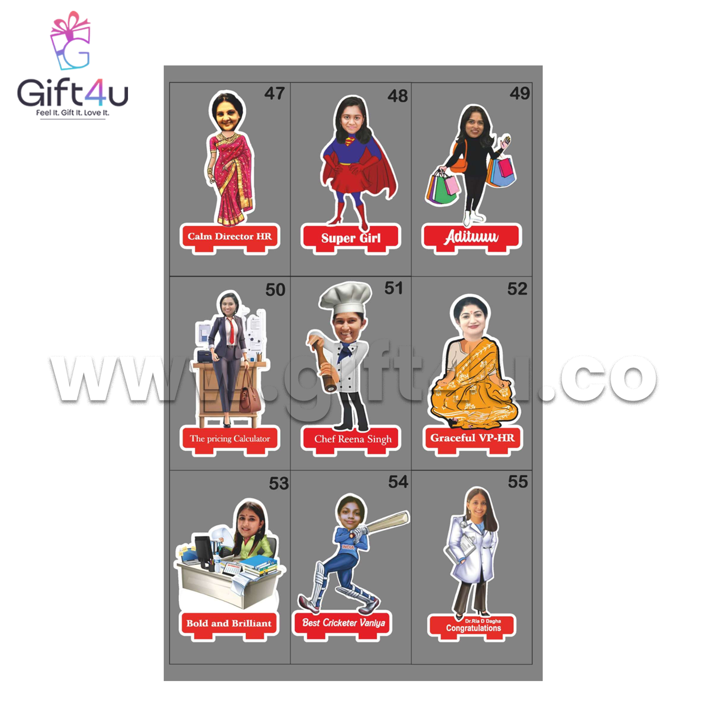 G4U PC1 Mini Marvels Personalized Caricature Standee