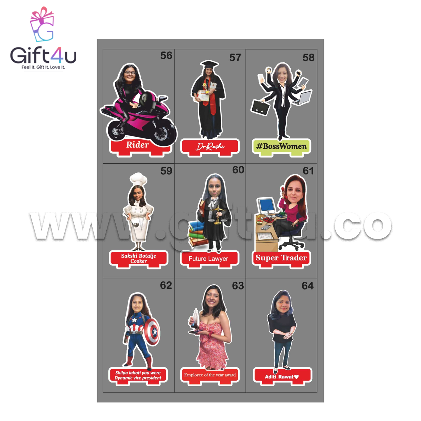 G4U PC1 Mini Marvels Personalized Caricature Standee