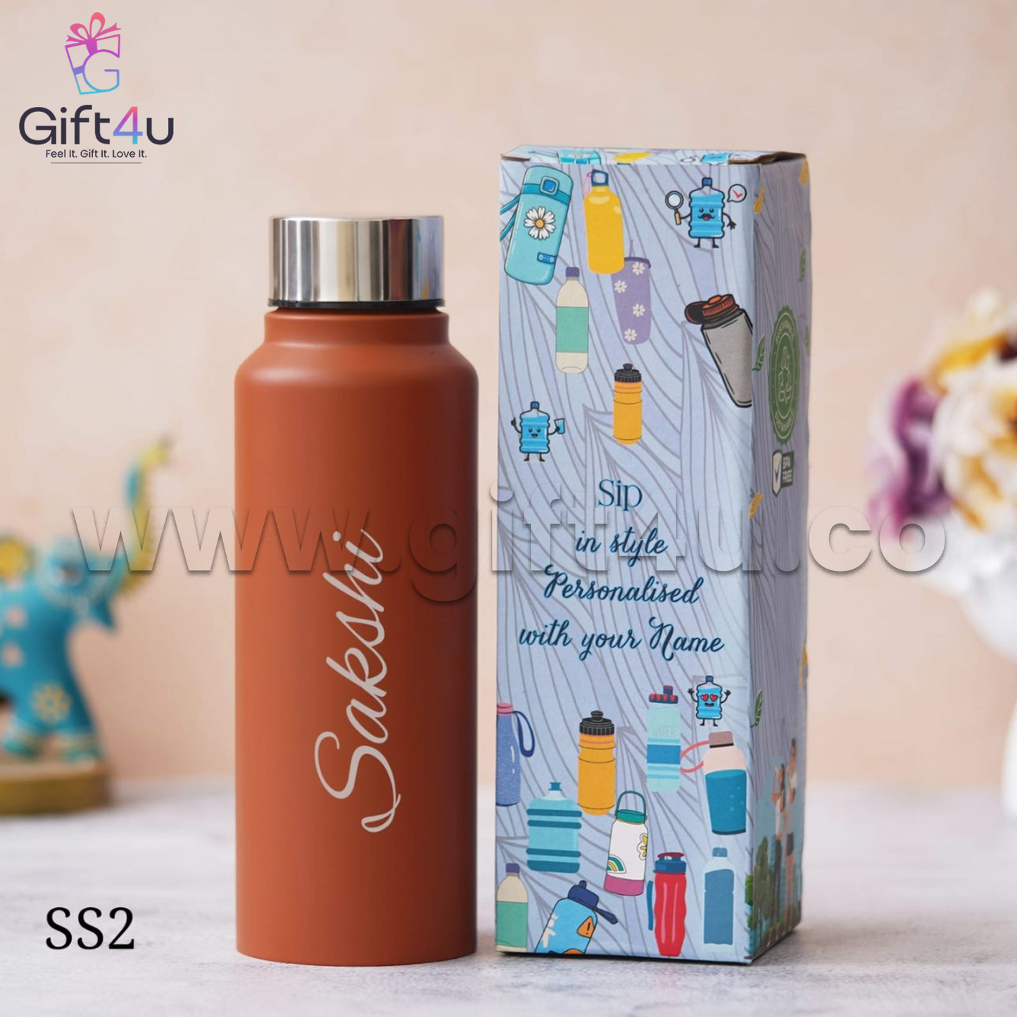 B7-G4U - Stainless Steel Premium Bottle