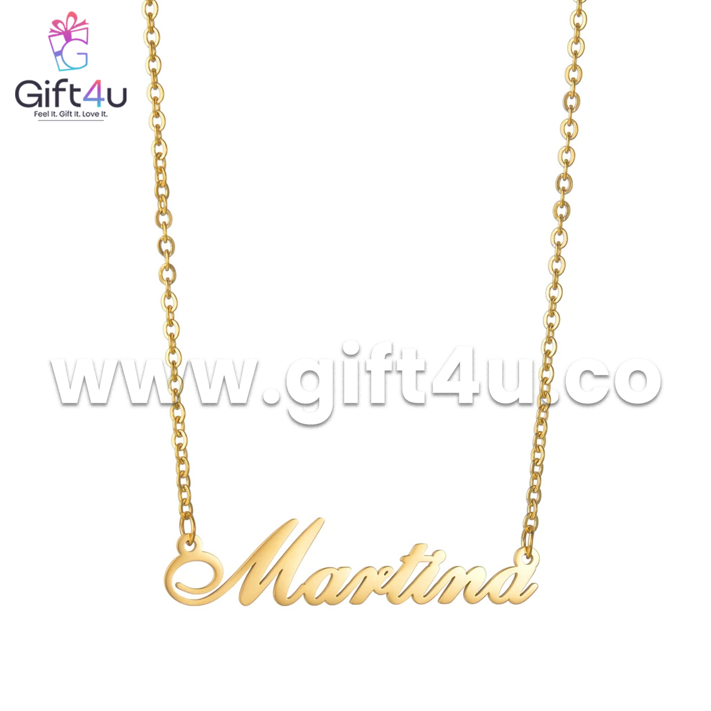G4U NL1 Golden Glow Name Necklace