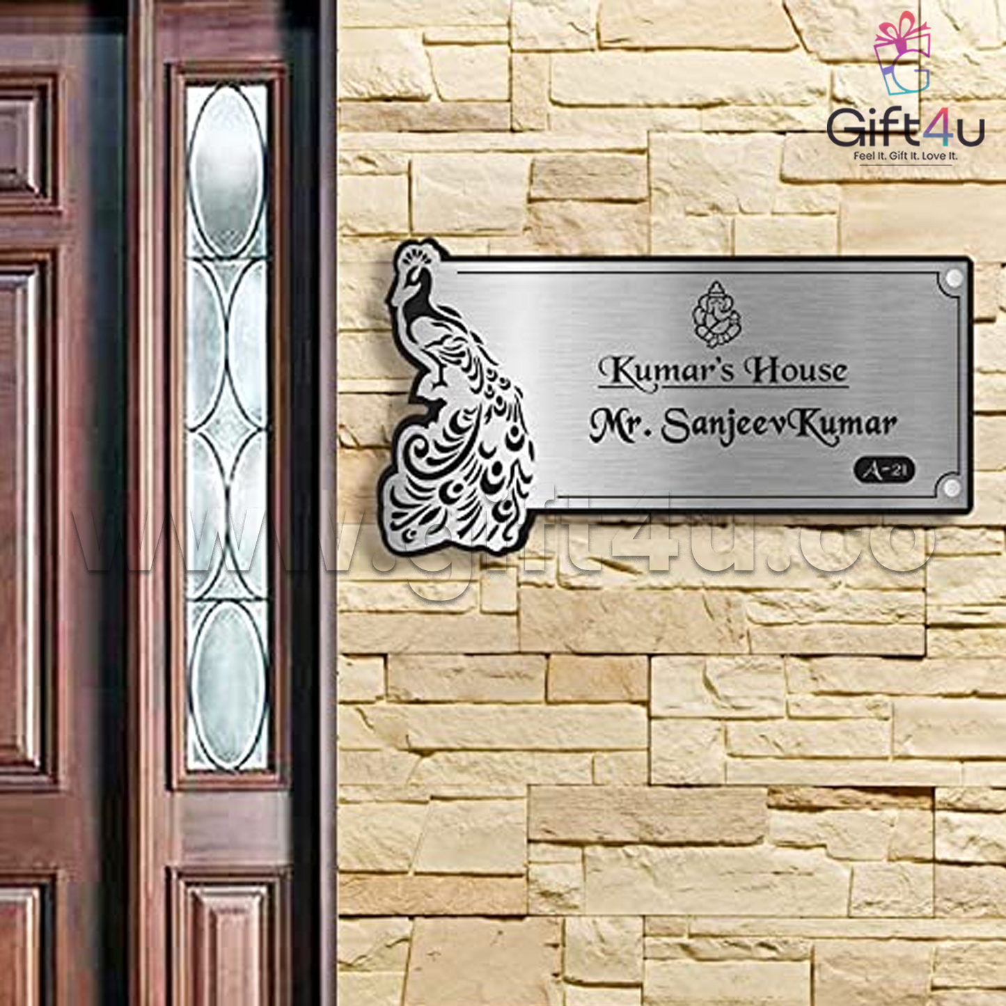 G4U NP23 Peacock Elegance Name Plate