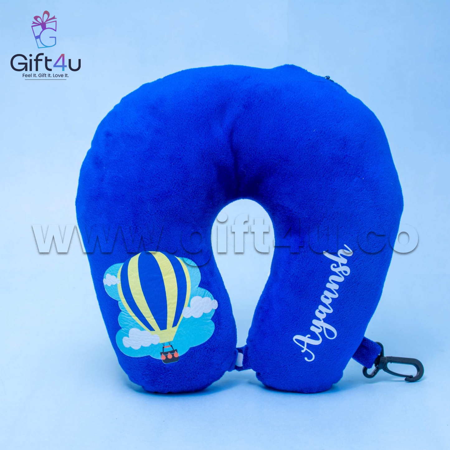 G4U PL17 Personalized Neck Pillow β Custom Name Travel Pillow for Kids & Adults