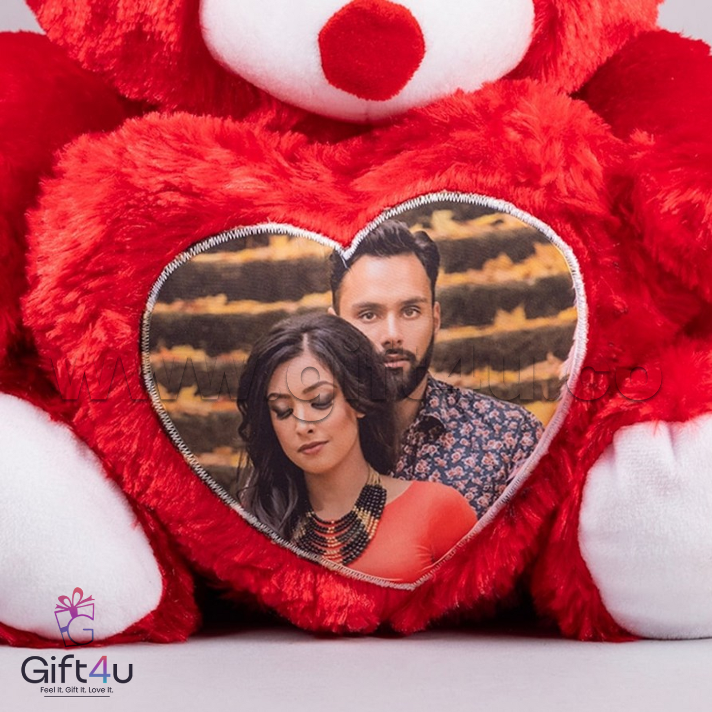 G4U PL18 SnuggleFrame โ Teddy with Photo Pillow
