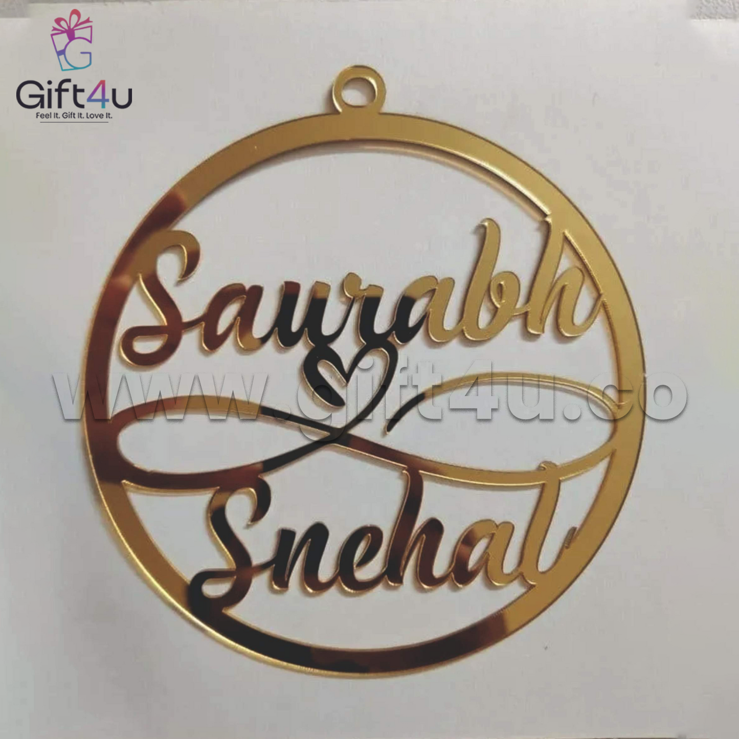 G4U PGA1 Personalized Golden Acrylic Name Plate