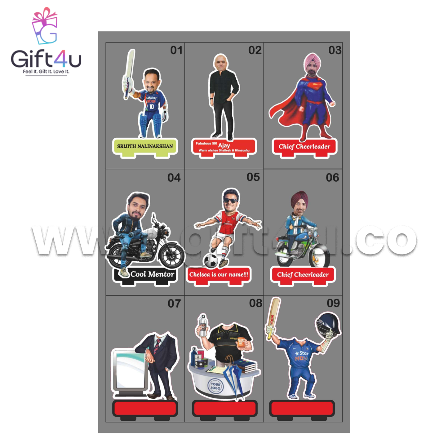 G4U PC1 Mini Marvels Personalized Caricature Standee