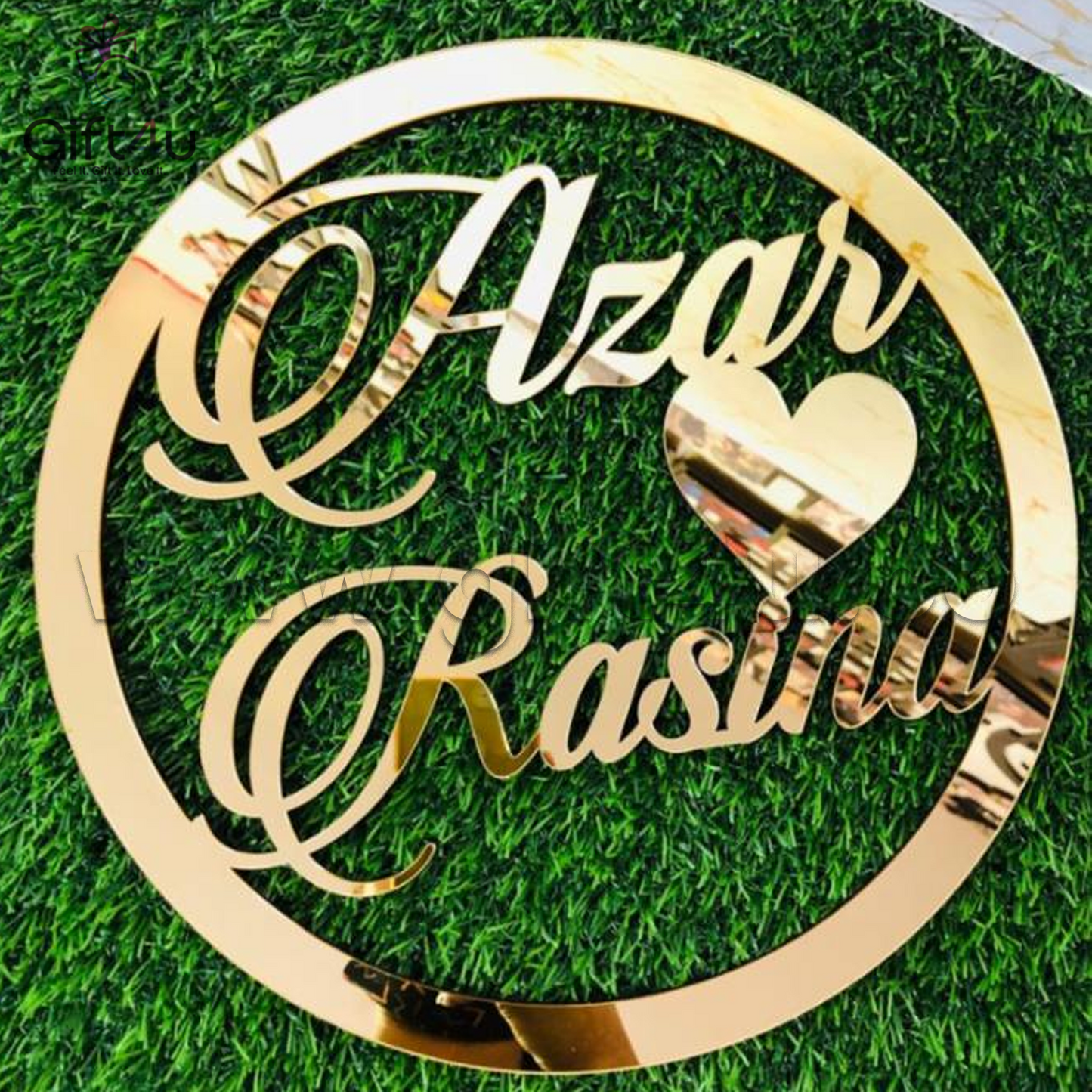 G4U PGA1 Personalized Golden Acrylic Name Plate