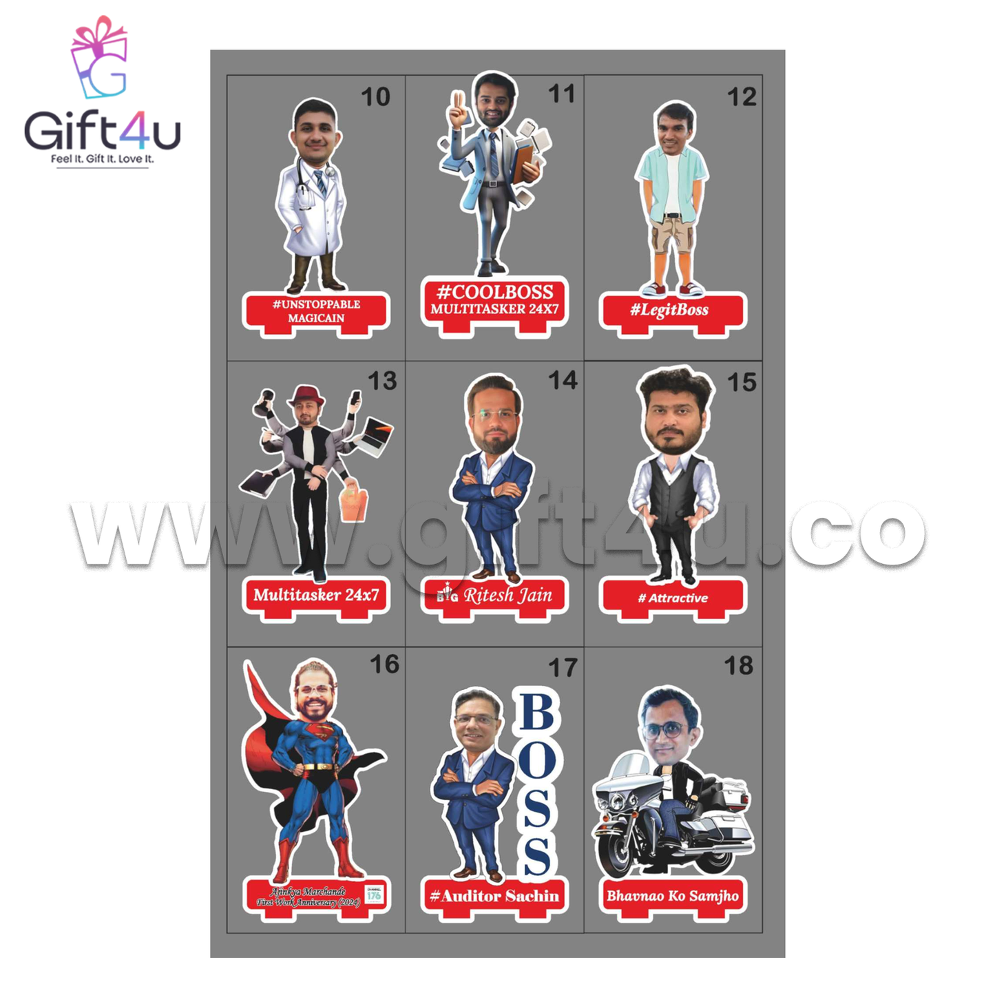 G4U PC1 Mini Marvels Personalized Caricature Standee