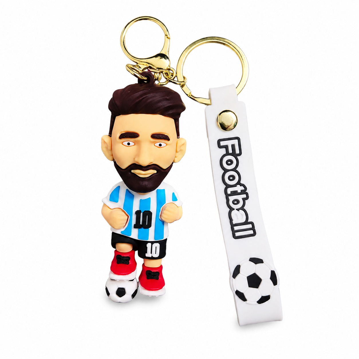 Messi 3D Silicone Keychain