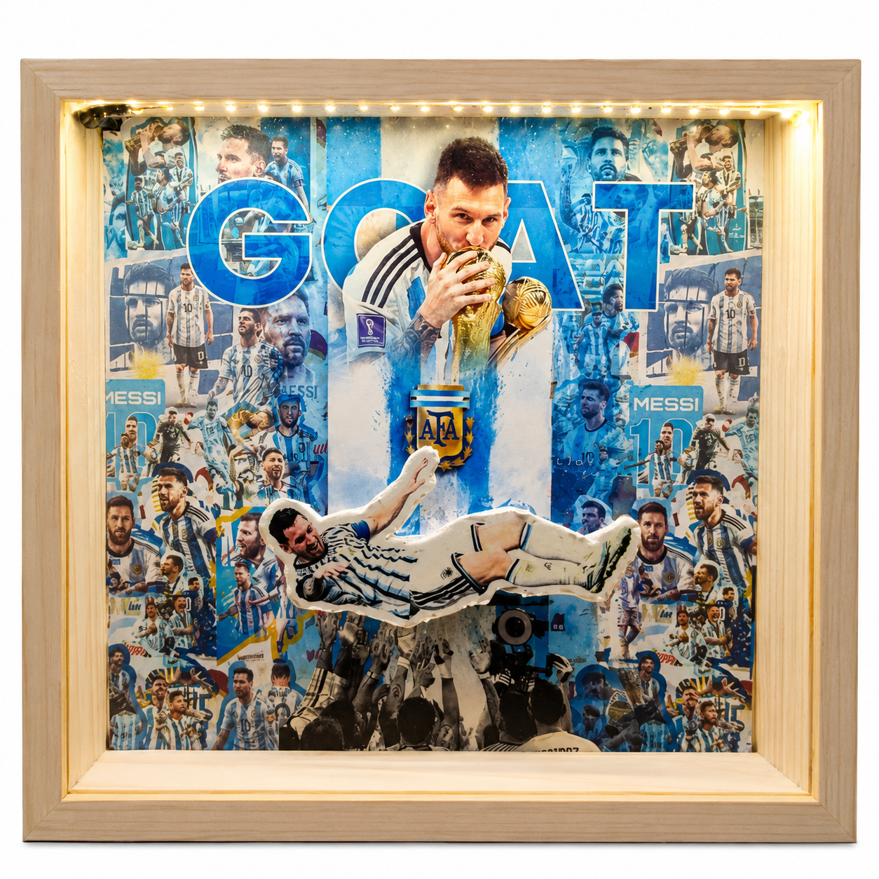 Messi Premium LED Frame (8×8 Inch)