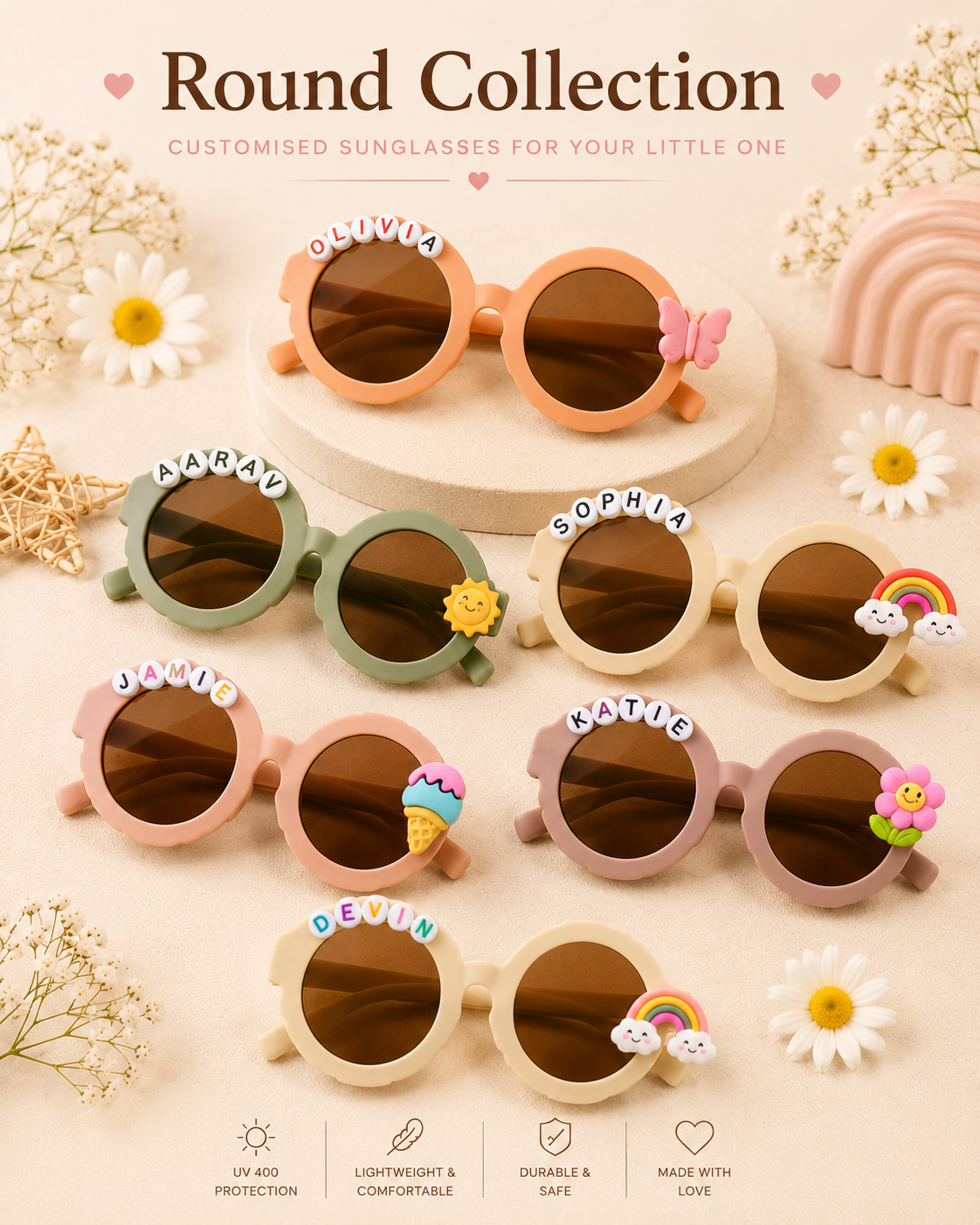 Little Charm™ Round Personalized Sunglasses