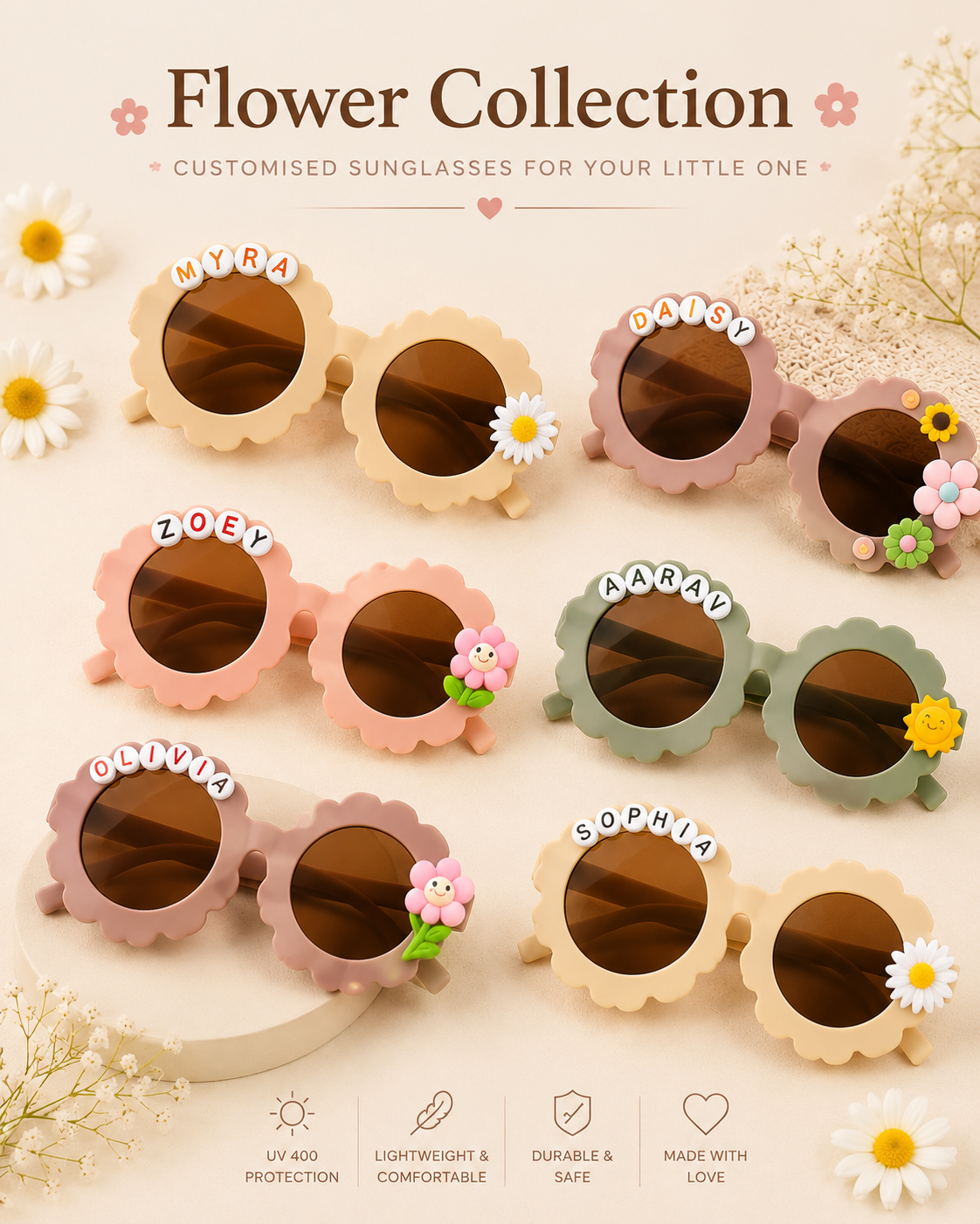 BloomBuds⢠Personalized Flower Sunglasses