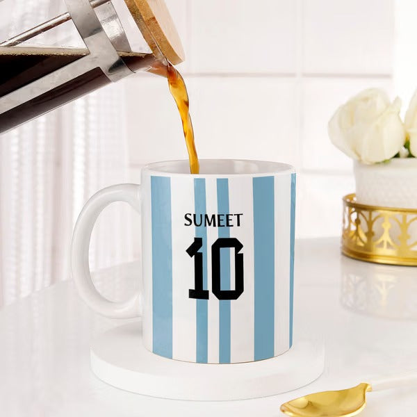Personalized Football Jersey Coffee Mug