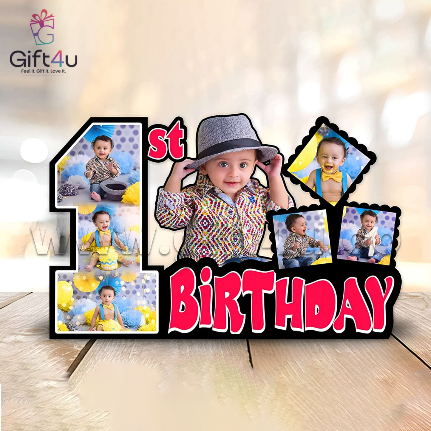G4U FR57 Tiny Tales – 1st Birthday Cutout Frame