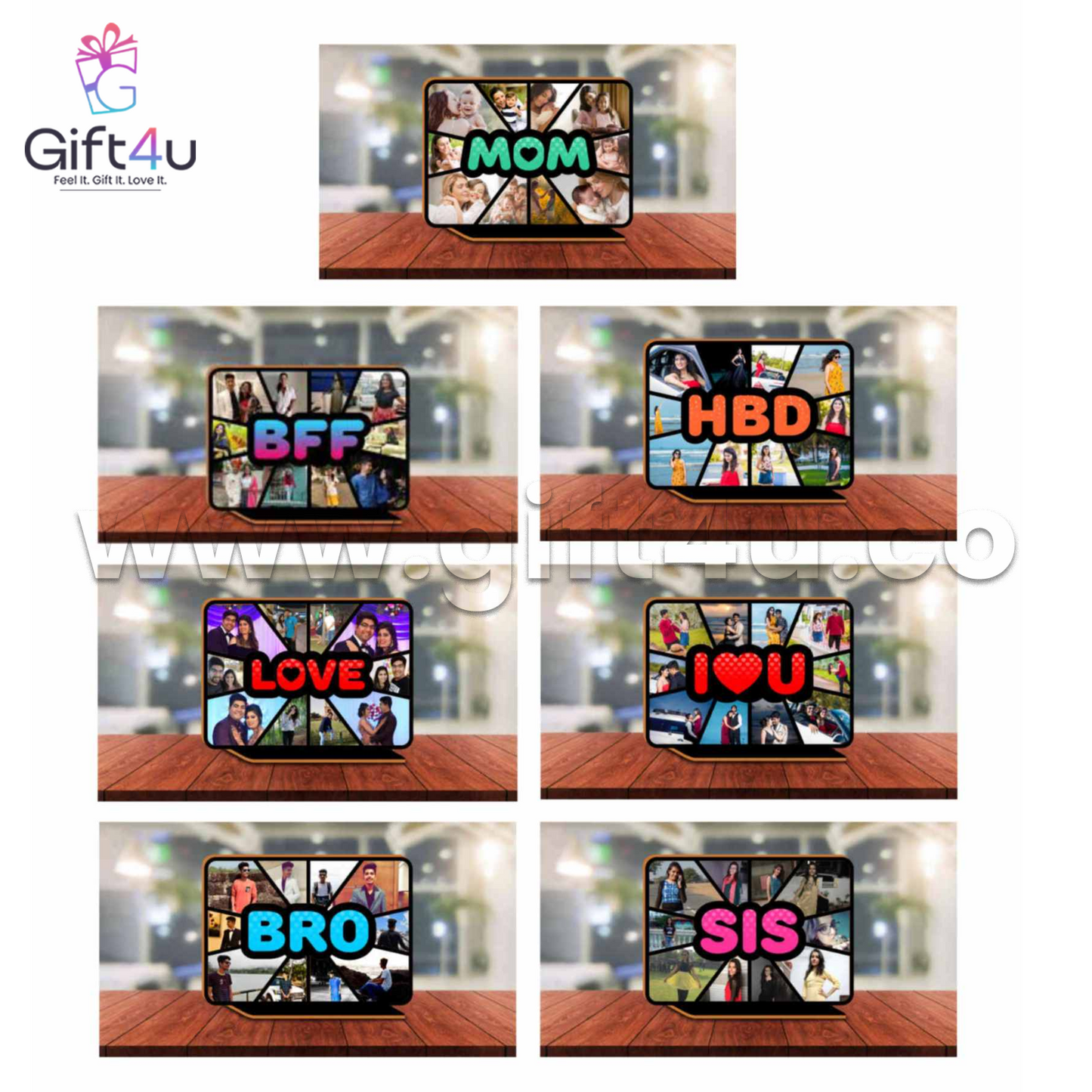 G4U FR59 Love Collage Frame – Tabletop Edition