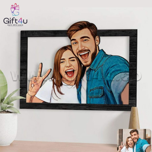 G4U FR60 Caricature Pop Frame – 3D Wooden Edition