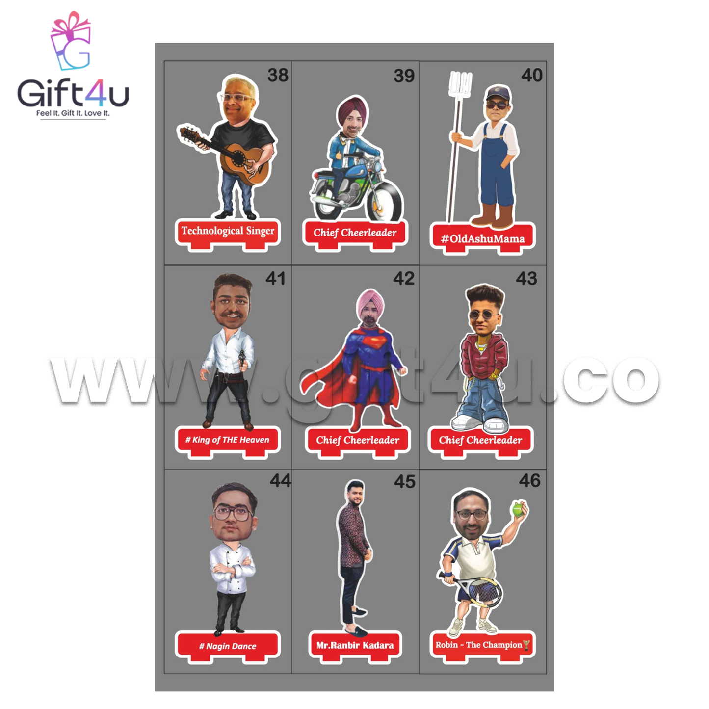 G4U PC1 Mini Marvels Personalized Caricature Standee
