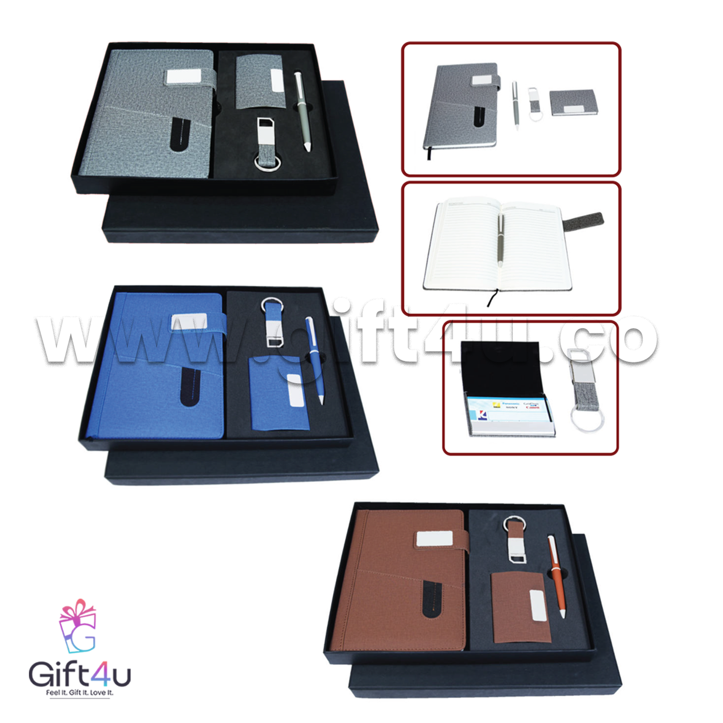 G4U GS672 Pro Executive 4-in-1 Business Gift Set