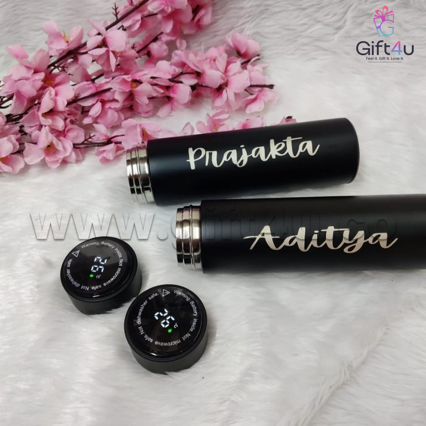 B6-G4U  Personalized Temperature Display Bottle