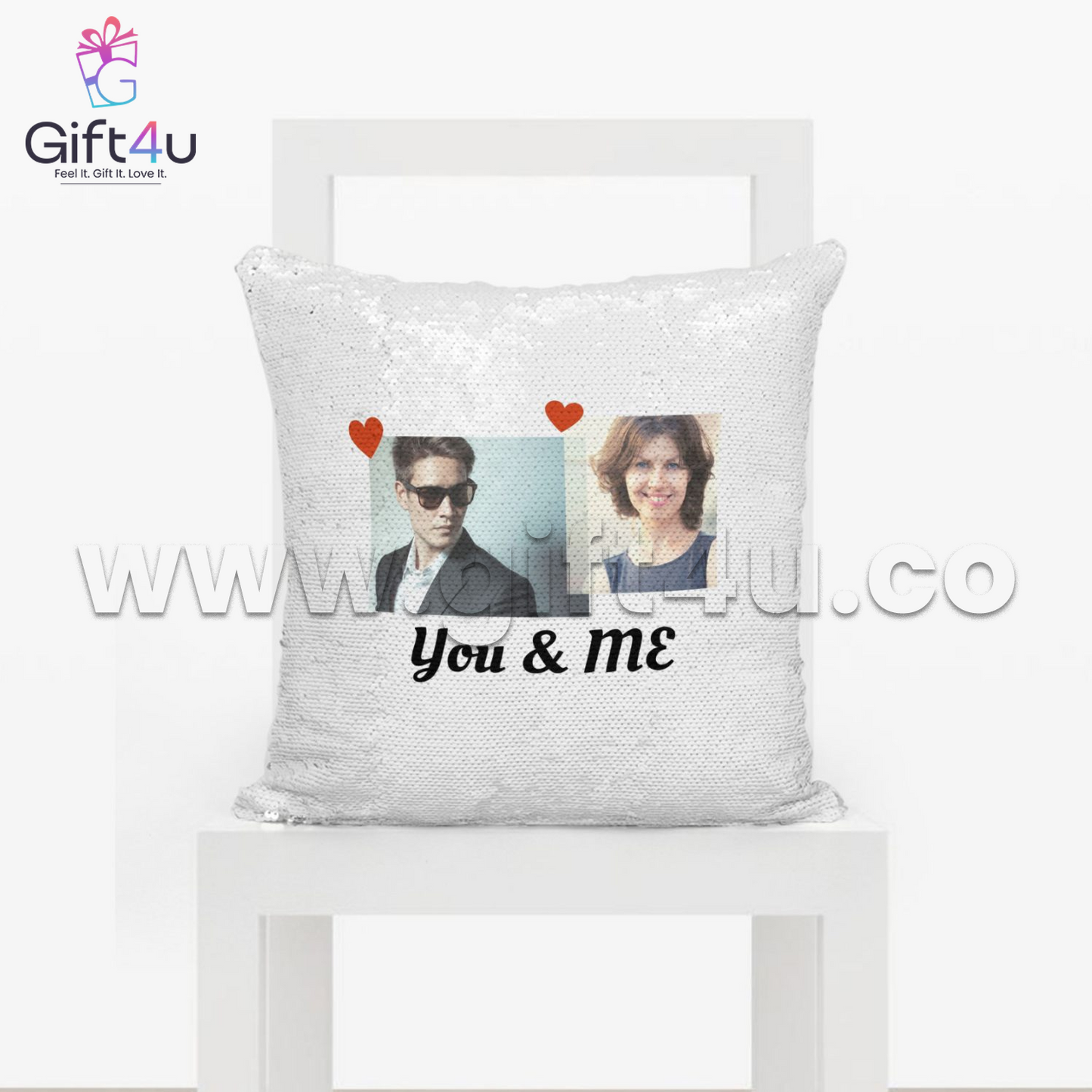 G4U PL1 3-in-1 Sequin Magic Pillow | Reversible, Decorative & Travel-Friendly