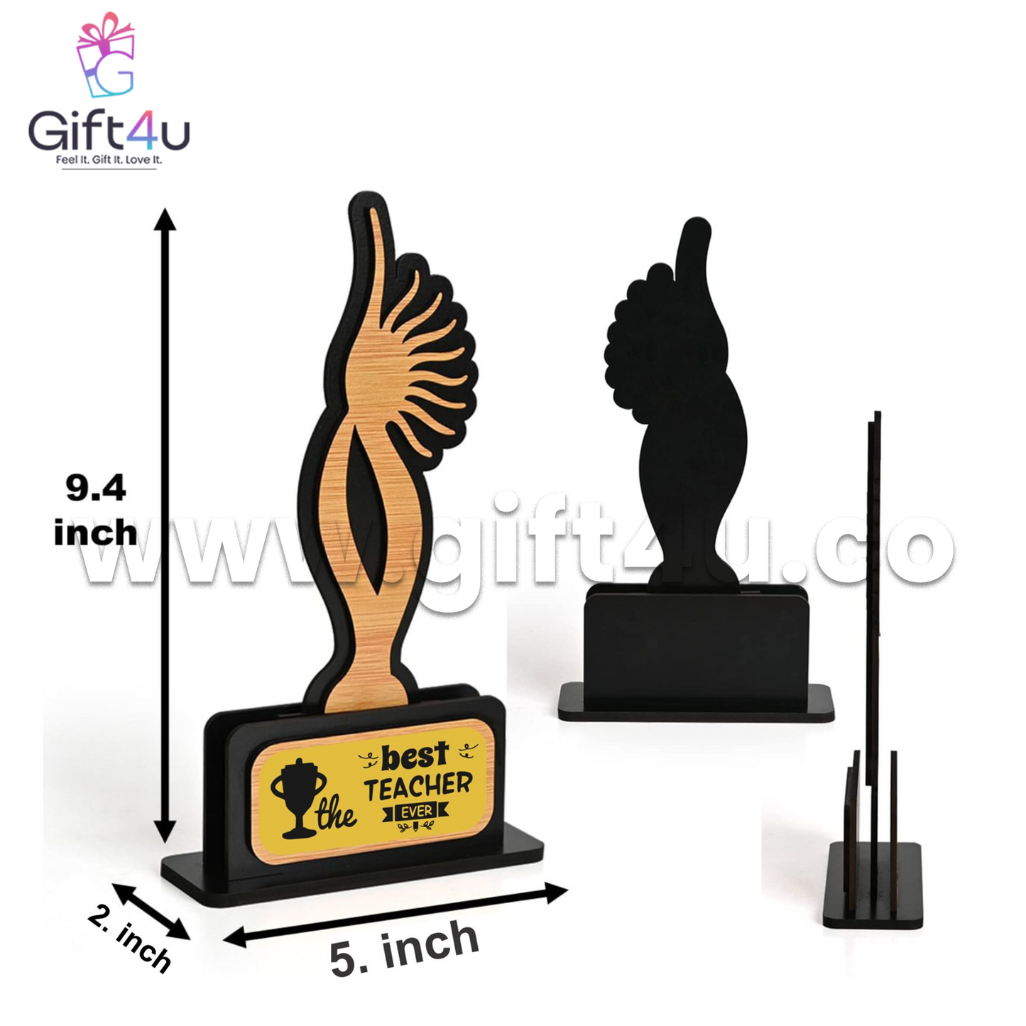 G4U TF2 Customizable Wooden Trophy – Personalised Title Award