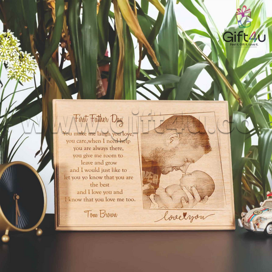 G4U FR75 Personalized Engraved Wooden Photo Frame
