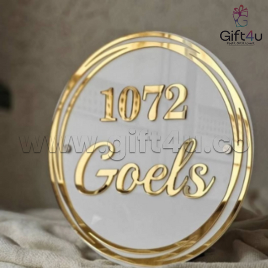 G4U NP9 Royal Gold Acrylic Name Plate