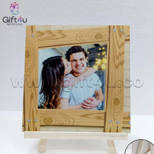FR15 G4U Rustic Wood 3D Photo Frame with Easel Stand