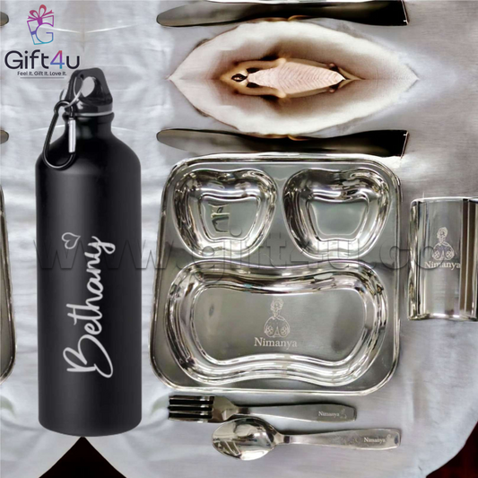 G4U PS4 AppleJoy – Personalized Kids Mealtime Set with Bottle