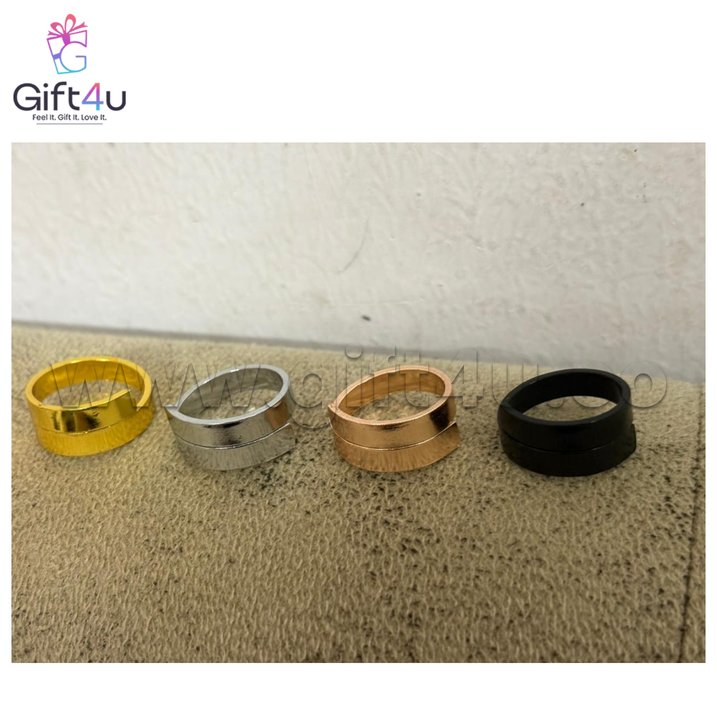 G4U R3 WrapWords Adjustable Couple Rings
