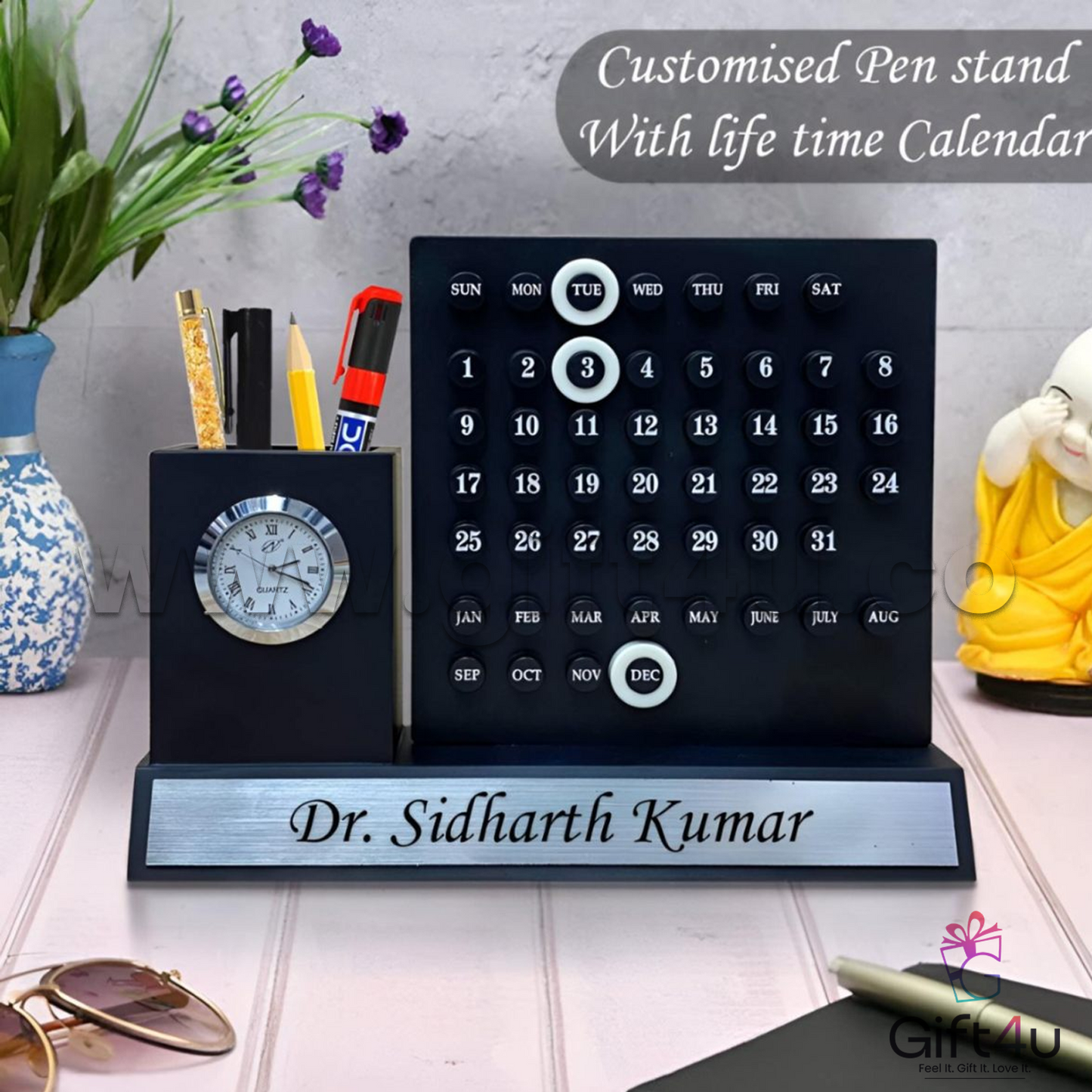 G4U PS3 TimeTidy Custom – Personalised Pen Stand with Quartz Clock