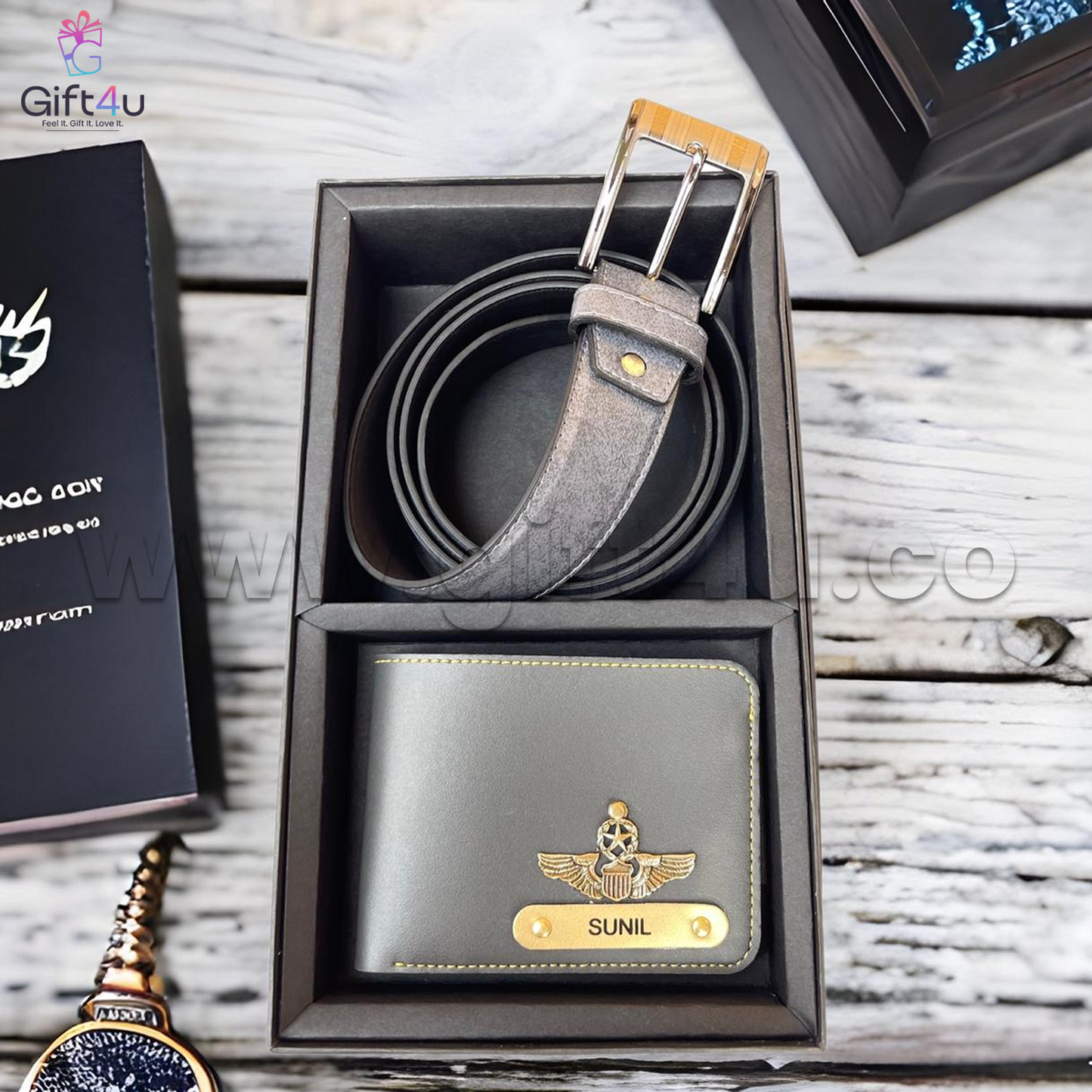 M18G4U Prestige Belt & Wallet Gift Set