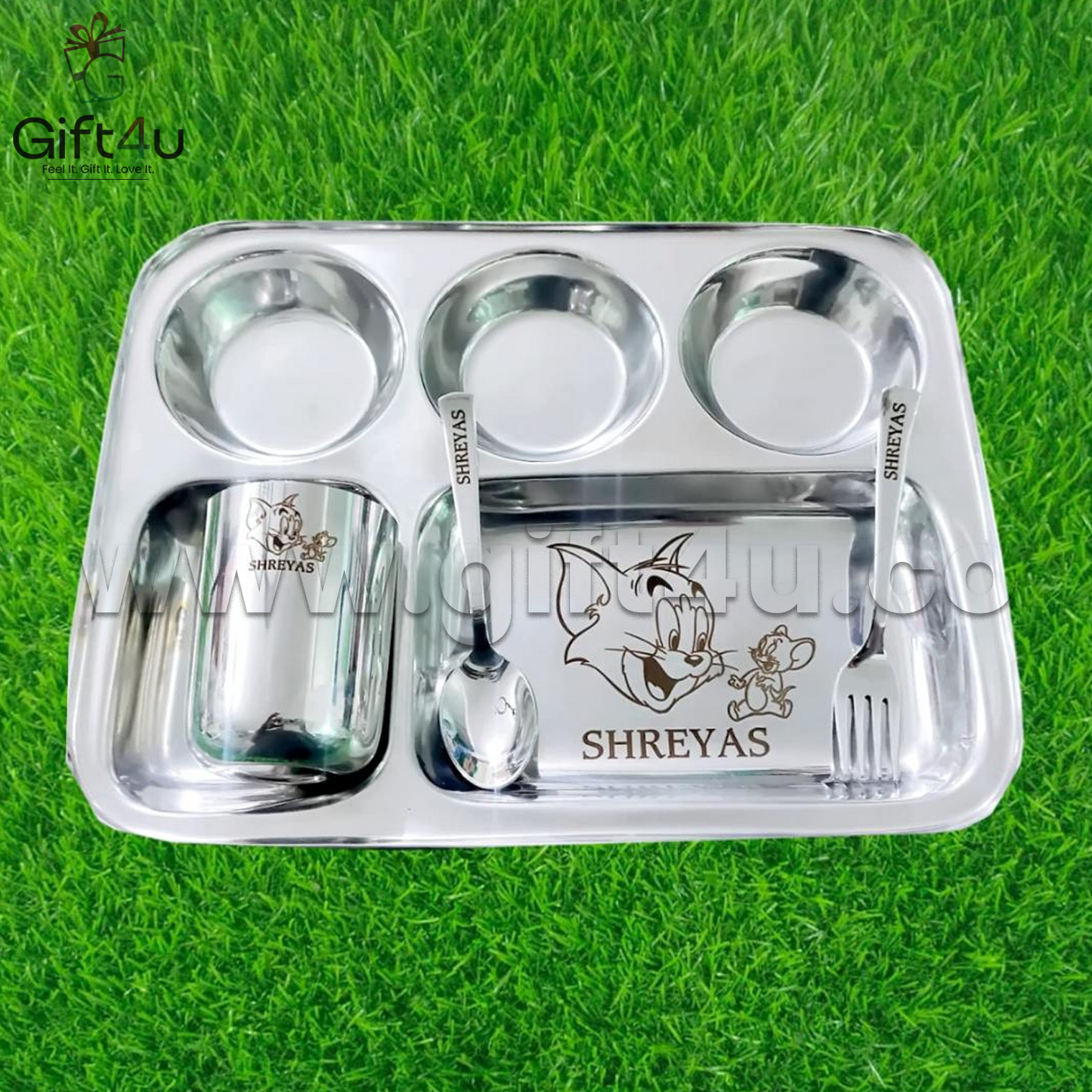 G4U PS2 My Meal Buddy – Custom Engraved Kids Thali Set