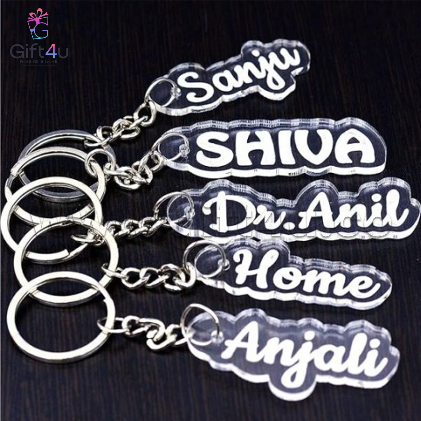 G4U K18  Customised Name Acrylic Keychain