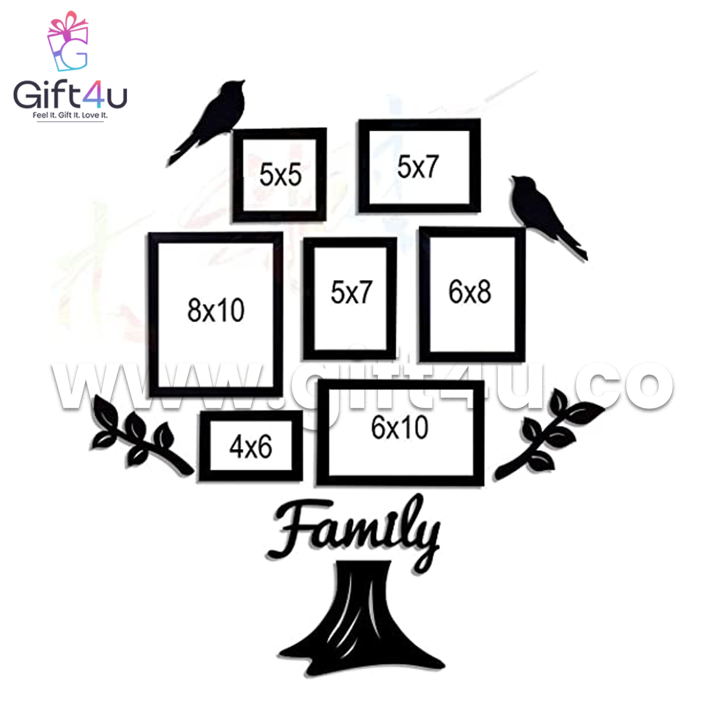 FR25 G4U Family Tree Memories – 7 Photo Frame Wall Art