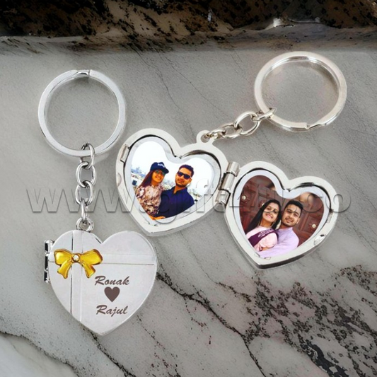 G4U K19 Double-Sided Heart Photo Keychain – Romantic Edition
