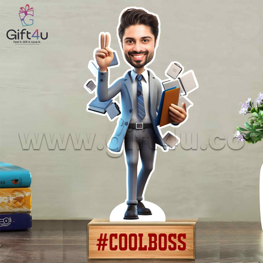 G4U PC5 Cool Boss Mode – Personalized Caricature Standee