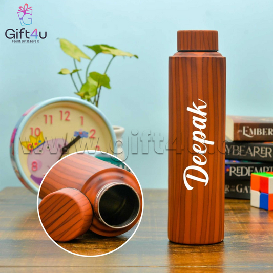 B8-G4U Wooden Print Personalized Bottles