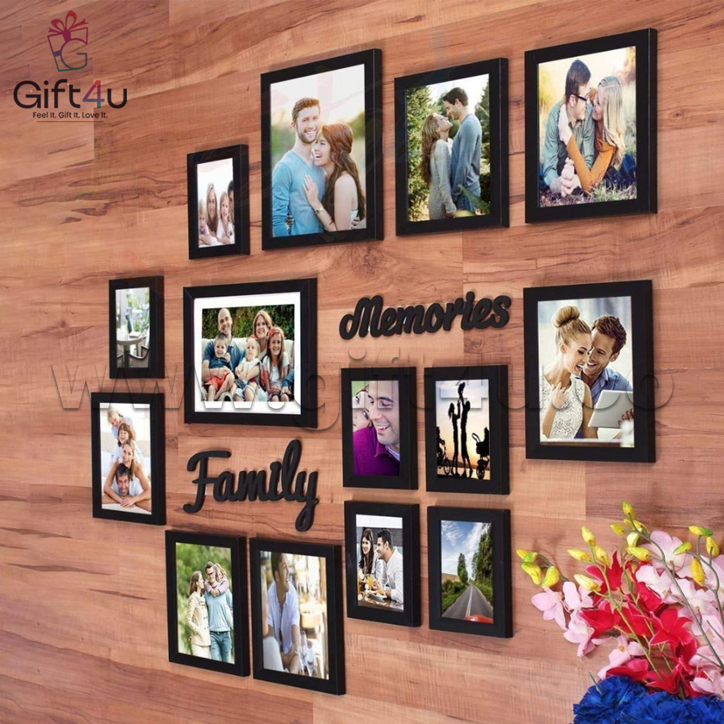 FR26 G4U Family & Memories – 13 Photo Frame Wall Art Set