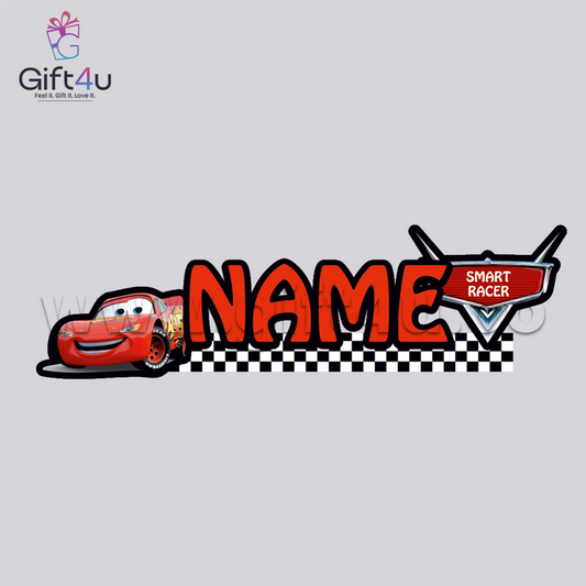 G4U  NP16  Personalized MDF Name Plate for Your Little Racer