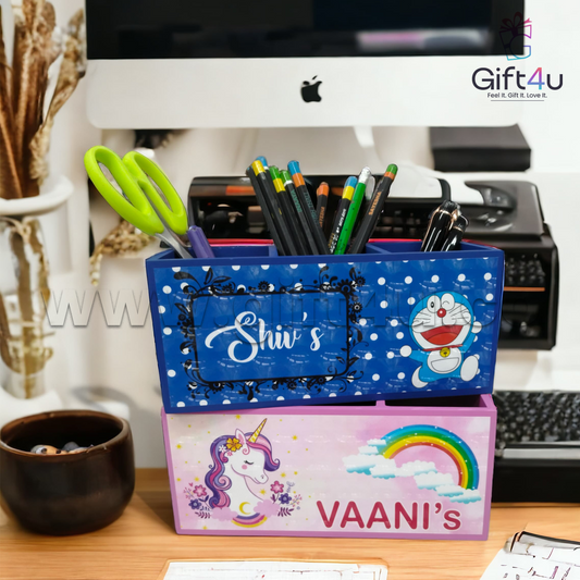 G4U WPS1 Personalized Wooden Pen Stand for Kids