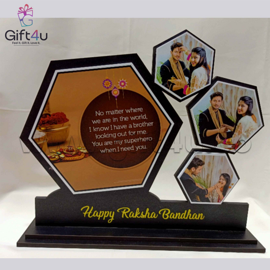 FR29 G4U Raksha Bandhan Cutout Photo Stand with Quote