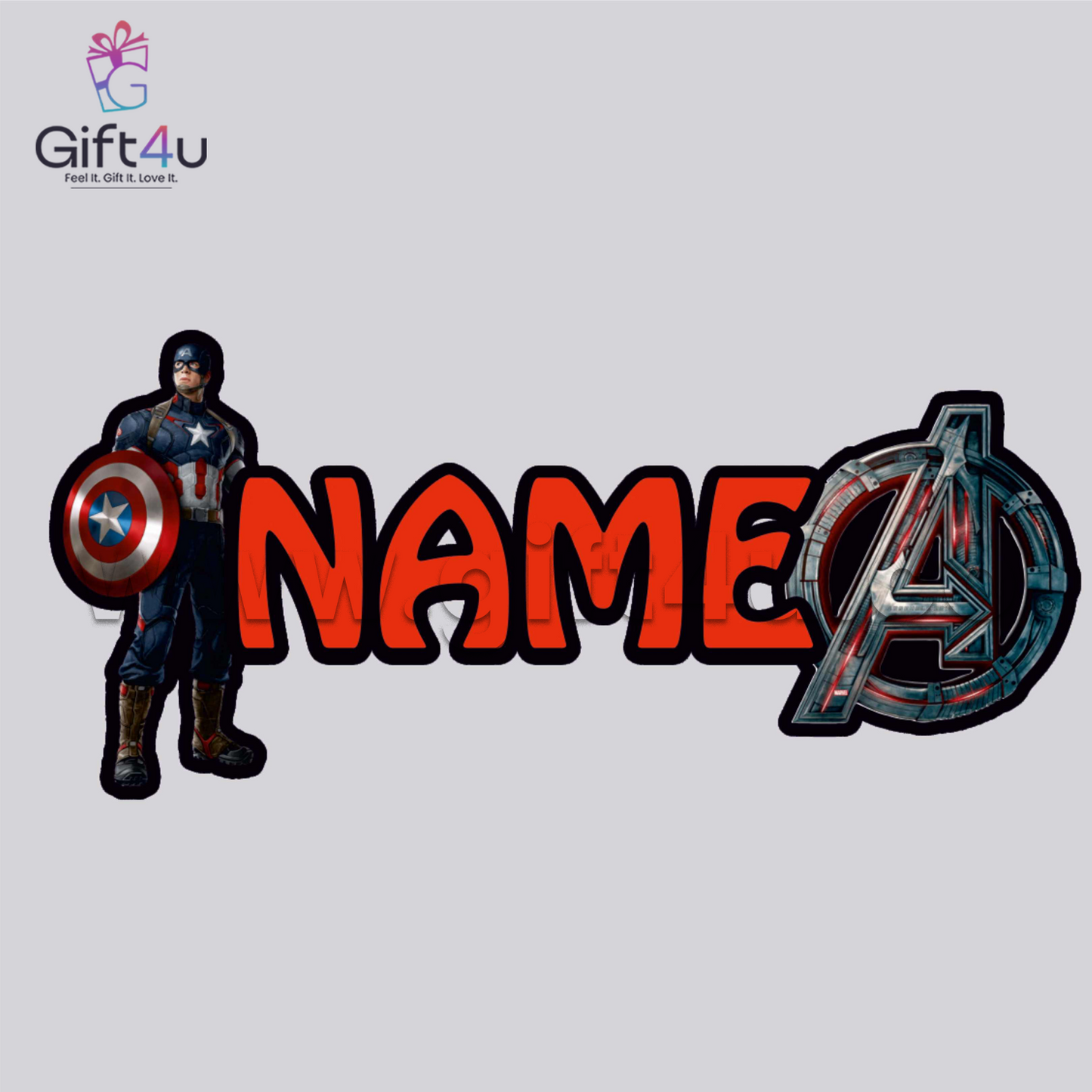 G4U NP19 Avenger’s Hero Personalized MDF Name Plate