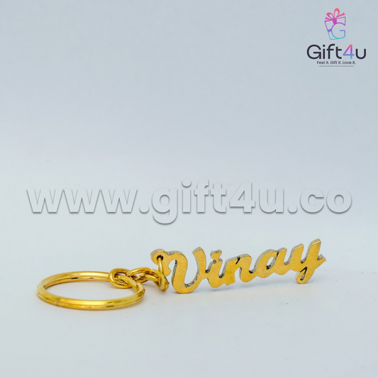 G4U K22 Customised Golden Name Keychain