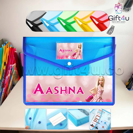 G4U BF1 Personalized Thick Plastic Button Folder for Kids