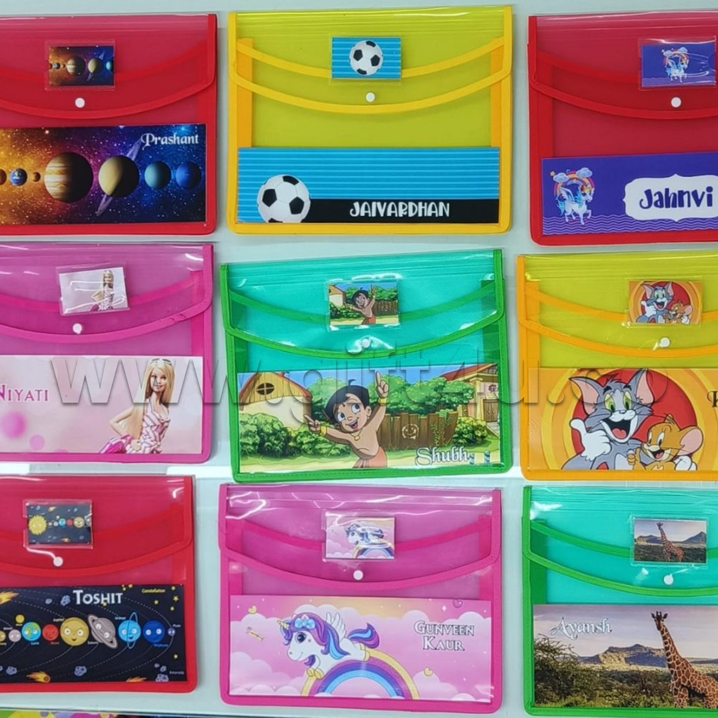 G4U BF1 Personalized Thick Plastic Button Folder for Kids