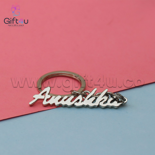G4U K23 Customised Silver Name Keychain