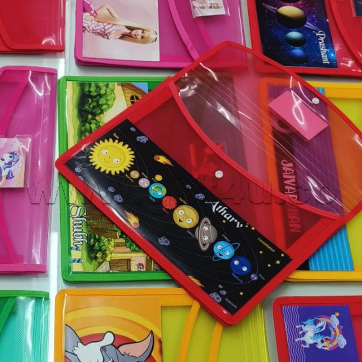 G4U BF1 Personalized Thick Plastic Button Folder for Kids
