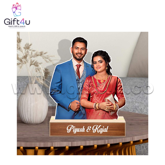 G4U PC10 Personalized Couple Acrylic Standee with Wooden Base