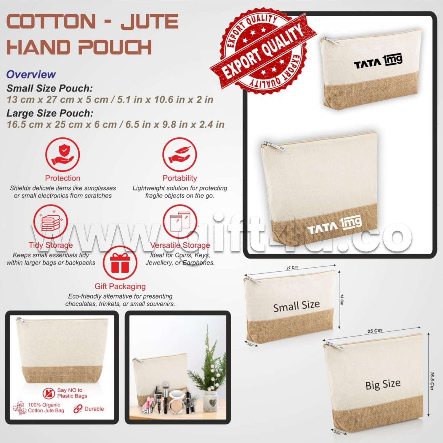 G4U SP5 EcoGlow Custom Jute Pouch
